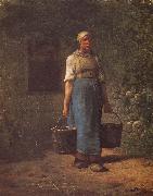 Jean Francois Millet Woman carry the water Sweden oil painting artist